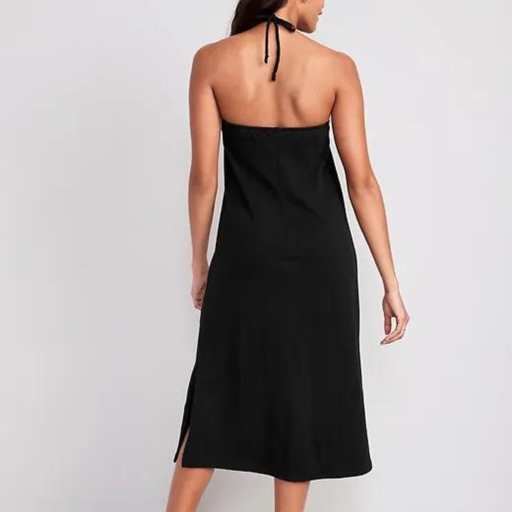 NWT Old Navy Slub-Knit Halter Midi Shift Dress for Women - Picture 2 of 6